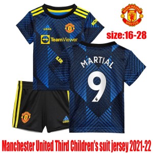 Manchester United Kid Soccer Jersey Kit(Jersey+Short) Third Away Replica 2021/22