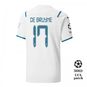 EPL Manchester City Soccer Jersey DE BRUYNE #17 Away Replica 2021/22