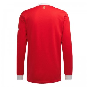 EPL Manchester United Soccer Jersey Long Sleeve Home POGBA #6 Replica 2021/22