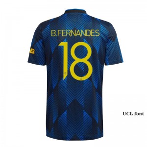 Manchester United Soccer Jersey Third Away B.FERNANDES #18 Replica 2021/22