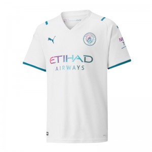 EPL Manchester City Soccer Jersey DE BRUYNE #17 Away Replica 2021/22