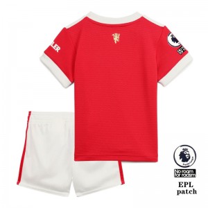 EPL Manchester United KID Soccer Jersey Kit (Jersey+Short) B.FERNANDES #18 Home Replica 2021/22