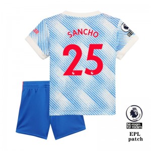 Manchester Kid City Soccer Jersey Kit(Jersey+Short) Away SANCHO #25 Replica 2021/22