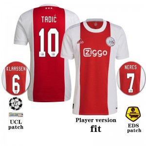 Ajax Soccer Jersey Home Replica 2021/22