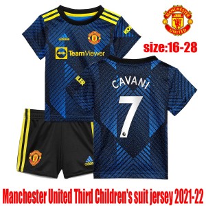 Manchester United Kid Soccer Jersey Kit(Jersey+Short) Third Away Replica 2021/22